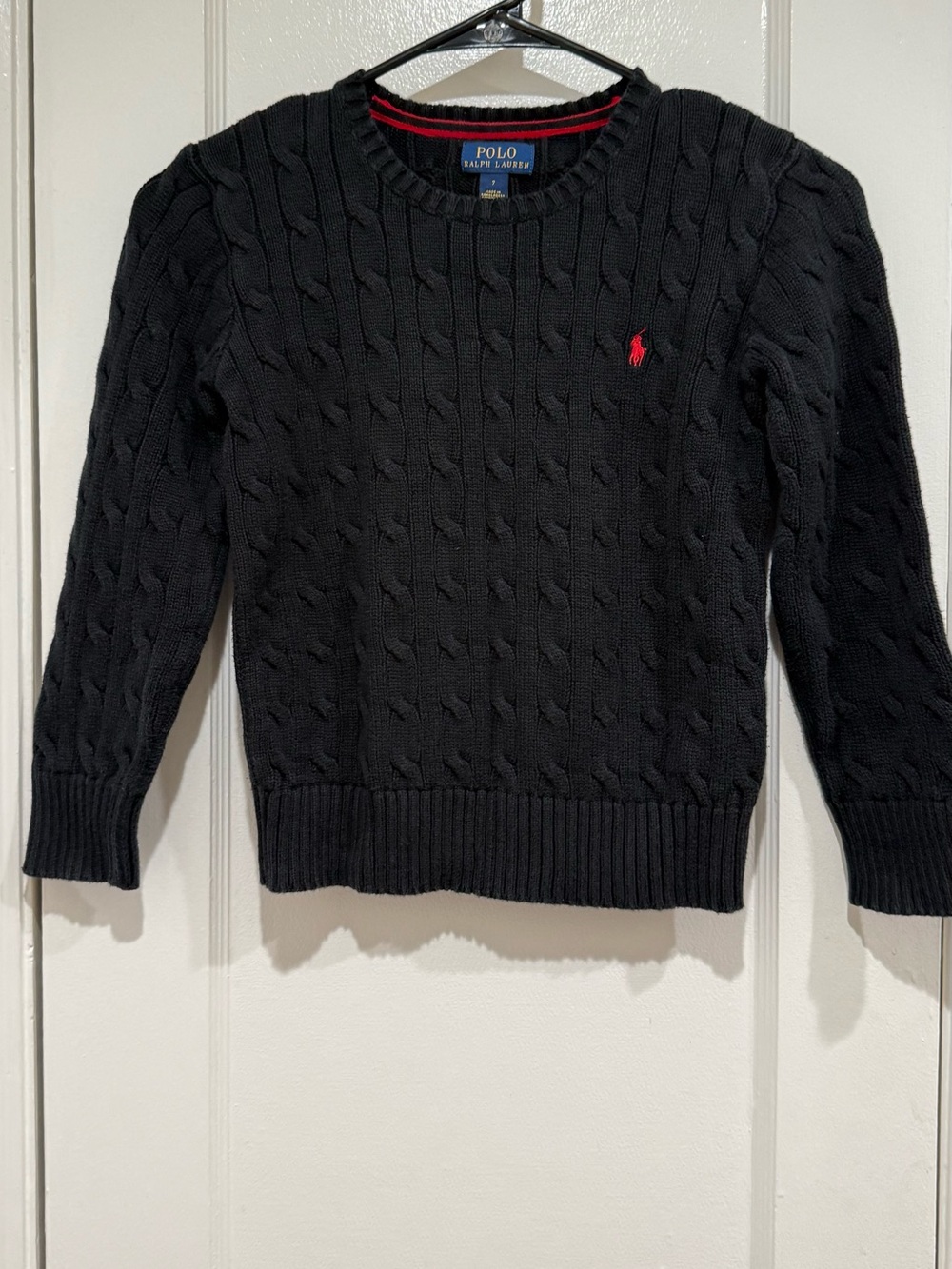 Classic Black Cable Knit kids Sweater